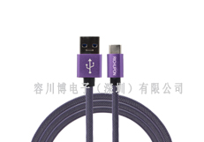 Type-c & USB3.1 1代魚網(wǎng)編織金屬殼紫色